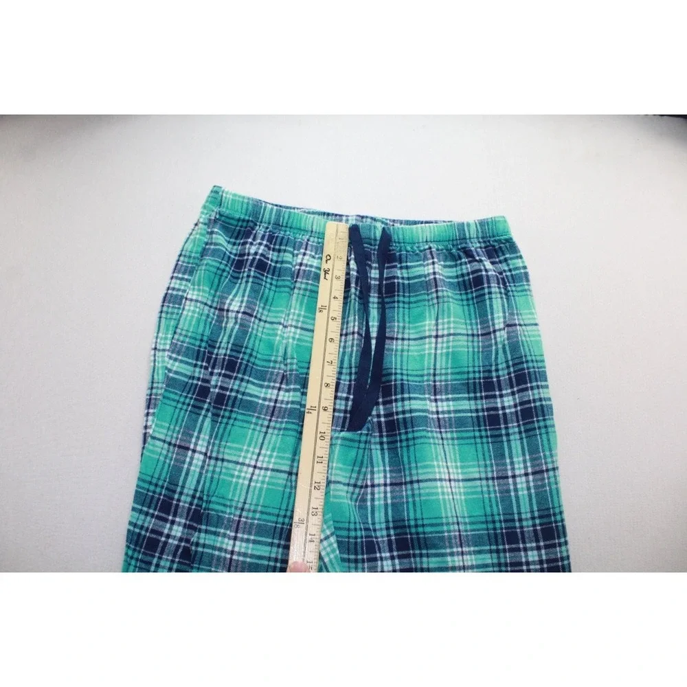 Unbranded Pajama Pants Mens 40 Teal Navy Excellent Plaid Lounge Sleepwear